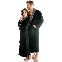 CELINATEX Nevada Bademantel Damen Herren XXXL schwarz anthrazit Mikrofaser