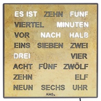 AMS -Wand-/Tischuhr Messing Antik Quarz 28cm- 1241