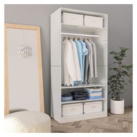 VidaXL Kleiderschrank Hochglanz-Weiß 100x50x200 cm Holzwerkstoff