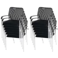 MCW 12er-Set Besucherstuhl Tucson, Konferenzstuhl stapelbar, Stoff/Textil ~ Sitz