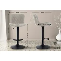 CLP Barhocker Emma taupe/Stoff