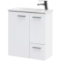 Schildmeyer MÖBELPARTNER Waschbecken mit Unterschrank Matteo 137110 kreideweiß 50,0