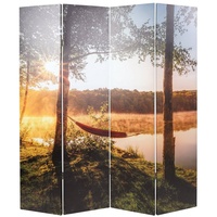 MCW Foto-Paravent mit Schallschutz MCW-L55, akustischer Raumteiler Trennwand Sichtschutz,