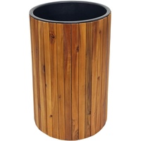 Mendler Pflanzkasten HWC-L24, Pflanzkübel Blumentopf Blumenkasten, rund 50x34cm Outdoor