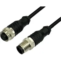 BKL Electronic 2702037 Sensor-Aktor-Verlängerungsleitung M12 Stecker gerade auf Kupplung