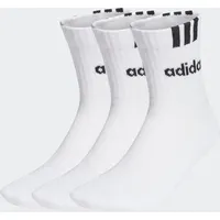 Adidas 3-Streifen Linear Half-Crew Cushioned Socken, 3 Paar White