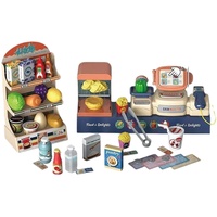 Coemo 2in1 kleine Spielzeugkasse und Supermarkt Nico 42 tlg