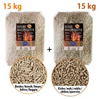FLAMEUP Pellets 15 kg Holz Eiche Buche