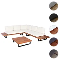 Mendler Garten-Garnitur HWC-H54, Garnitur Sitzgruppe Lounge-Set, Spun Poly Akazie