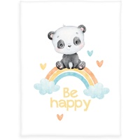 Herding Baby Best Soft-Peachdecke Regenbogen Panda 75 x 100