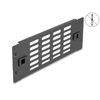 DeLock 10'' Panel mit Lüftungsschlitzen werkzeugfrei 2 HE schwarz