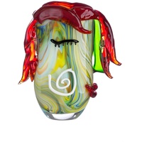 GILDE GLAS art Deko Vase - Gesichtsvase aus Glas