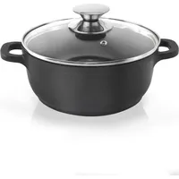 Orion Aluguss Kochtopf Topf mit Glasdeckel GRANIT 16 cm