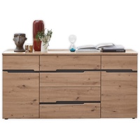 Innostyle Sideboard, Graphit, eiche) Artisan, Holzwerkstoff, 4, Fächer, 4