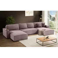 Beautysofa Ecksofa Parys U Eckcouch mit Schlaffunktion und Bettkasten