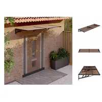 VidaXL Türvordach Schwarz 239x90 cm Polycarbonat