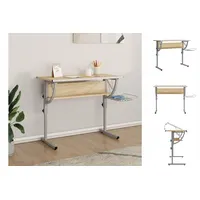 VidaXL Basteltisch Sonoma Eiche & Grau 110x53x(58-87) cm Holzwerkstoff