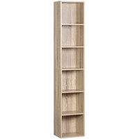 Woltu Bücherregal mit 6 Fächer, Holzwerkstoff, 30x158,5x24 cm(BxHxT),