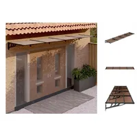 VidaXL Türvordach Schwarz 396x90 cm Polycarbonat