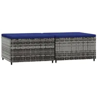 VidaXL Gartenhocker 2-tlg. grau