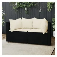 VidaXL Loungesofa schwarz