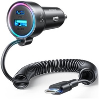 Joyroom Auto-Schnellladegerät 3 in 1 mit USB-Typ-C-Kabel 1,5 m
