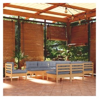VidaXL Garten-Lounge-Set 11-tlg. grau Kiefer