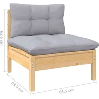 VidaXL Garten-Lounge-Set 12-tlg. grau