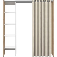TemaHome Kleiderschrank Tom Bett, Eiche roh Zelt, 4020A0377R00