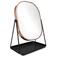 Navaris Kosmetikspiegel Schminkspiegel Tischspiegel mit Schmuckaufbewahrung - Spiegel zum