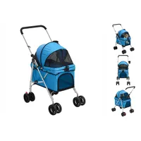 VidaXL Hundewagen Faltbar Blau 76x50x100 cm Oxford-Gewebe