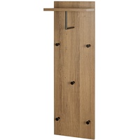 Haku-Möbel HAKU Möbel Wandgarderobe eiche Holz 5 Haken 30,0