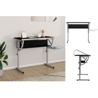 VidaXL Basteltisch Schwarz & Grau 110x53x(58-87)cm Holzwerkstoff Stahl