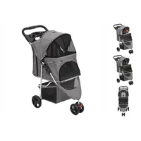 VidaXL Hundewagen Faltbar Grau 80x46x98 cm Oxford-Gewebe