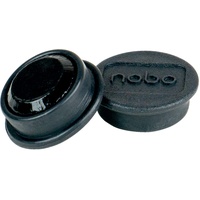 NOBO Magnete, 24 mm, 10 Stück, farbig sortiert Schwarz