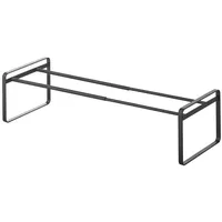 Yamazaki 7210 FRAME Ausziehbares Schuhregal schwarz, Stahl, minimalistisch, 41~70