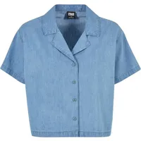 URBAN CLASSICS Resort Light Denim Kurzarmhemd Skyblue Washed 3XL