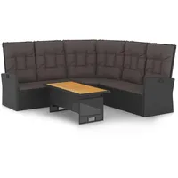 VidaXL Garten-Lounge-Set 2-tlg. schwarz
