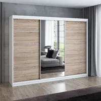 Mebloland Schwebetürenschrank, 3-türig Schrank 200 cm mit 4 Schubladen,