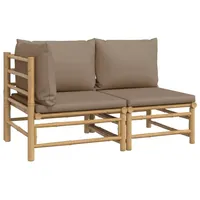 VidaXL Garten-Lounge-Set 2-tlg. lila Bambus