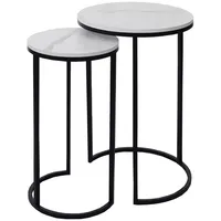 MCW MCW, Beistelltisch, Weiß, Schwarz, Holzwerkstoff, 40x64x40 cm, Wohnzimmer,