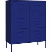 VidaXL Schubladenschrank 80 x 101,5 x 35 cm Marineblau