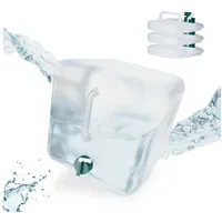 Relaxdays Faltkanister 20 Liter grün/transparent 27 cm x 32