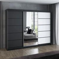 Mebloland Schwebetürenschrank, 3-türig Schrank 200 cm mit 4 Schubladen,