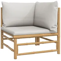 VidaXL Garten-Ecksofa Loungesofa grau