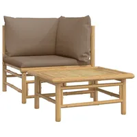 VidaXL Garten-Lounge-Set 2-tlg. lila Bambus