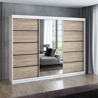 Mebloland Schwebetürenschrank, 3-türig Schrank 200 cm mit 4 Schubladen,