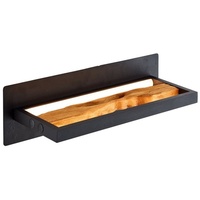 Brilliant LED Wandleuchte Holz 35cm schwarz/holz, Aluminium/Metall/Holz, LED Wandlampe