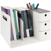 Belle Vous Weißer Schreibtisch Organizer mit 3 Schubladen -