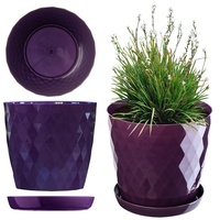 Kadax Blumentopf, Ein Topf für Blumen mit Untersetzer, 12cm,